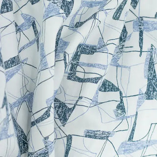 Slate Blue Linear Art Print