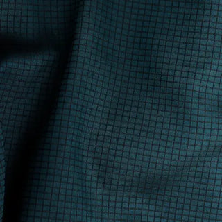 Dark Teal Mini Checks Stretch