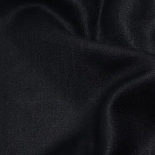 Jet Black Linen-Look Short Kurta