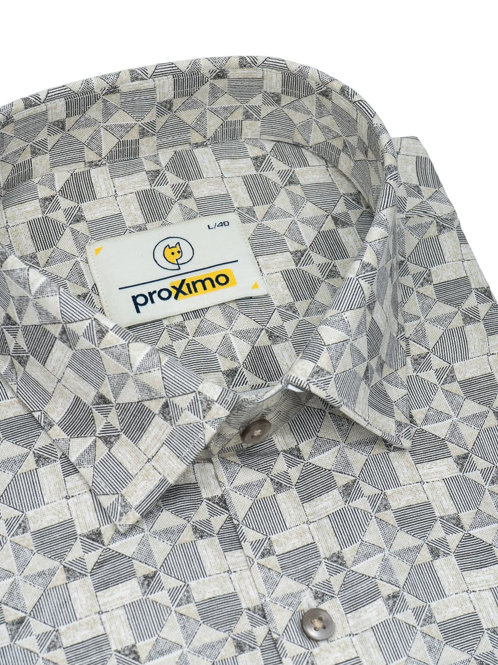 Pebble Grey Origami Print