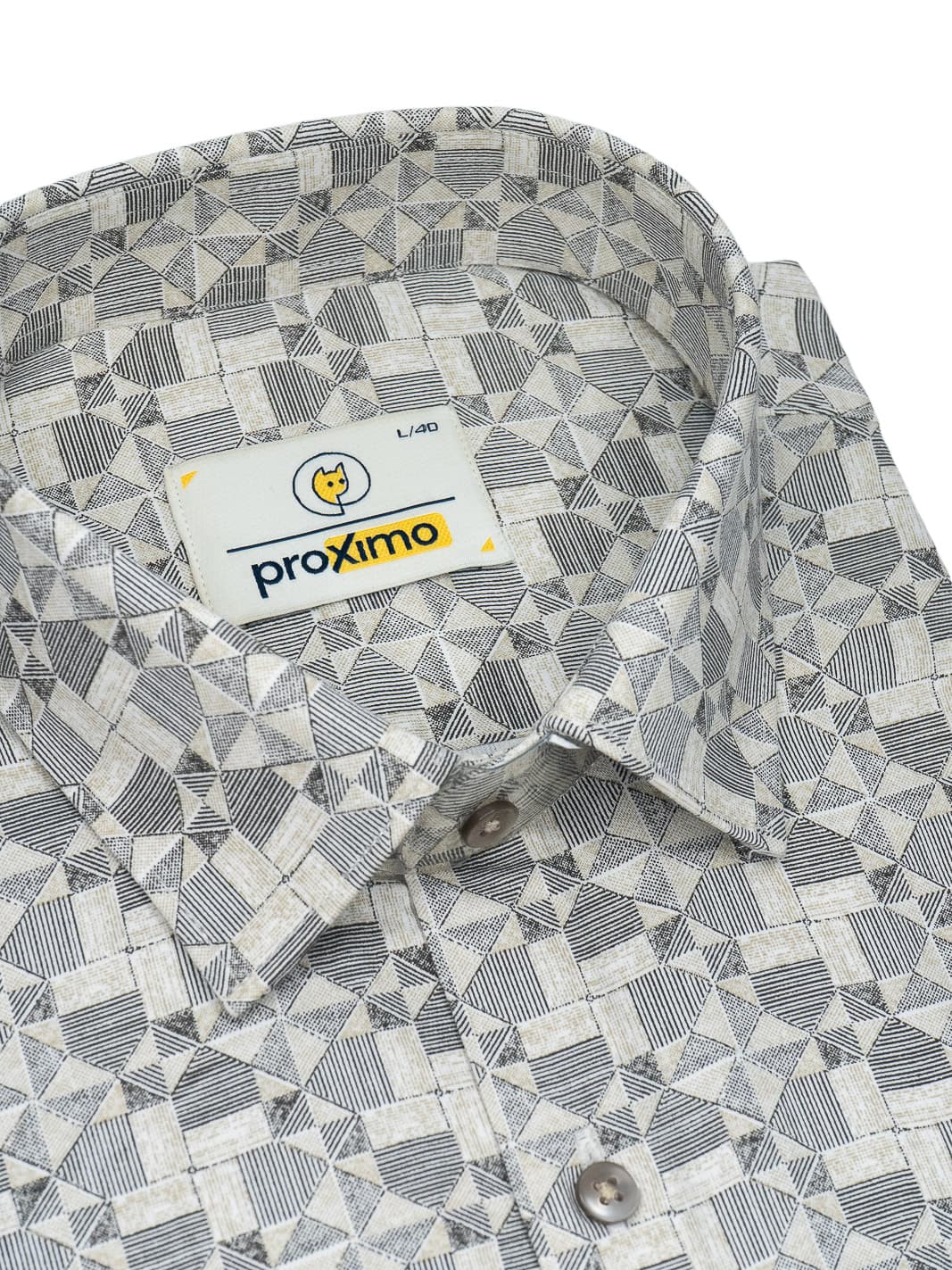 Pebble Grey Origami Print