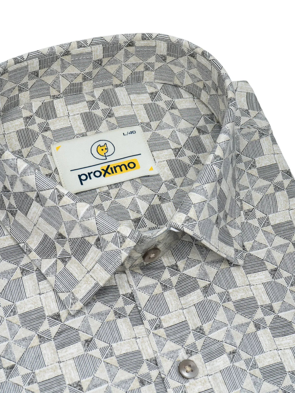 Pebble Grey Origami Print