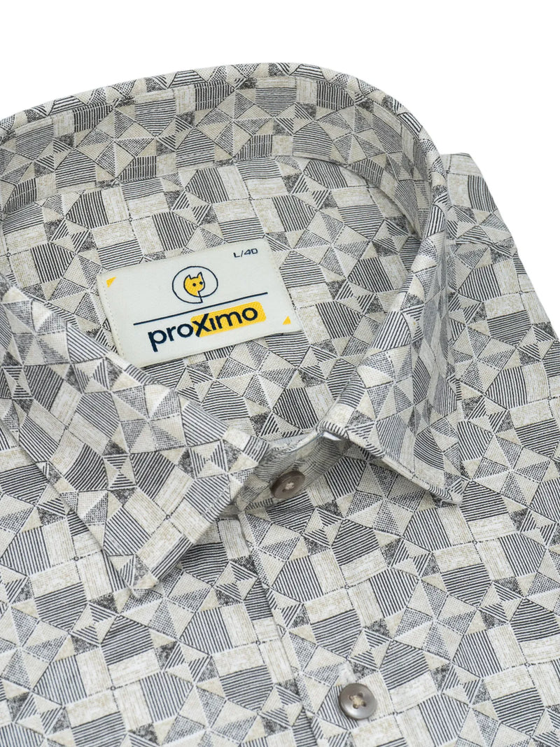Pebble Grey Origami Print