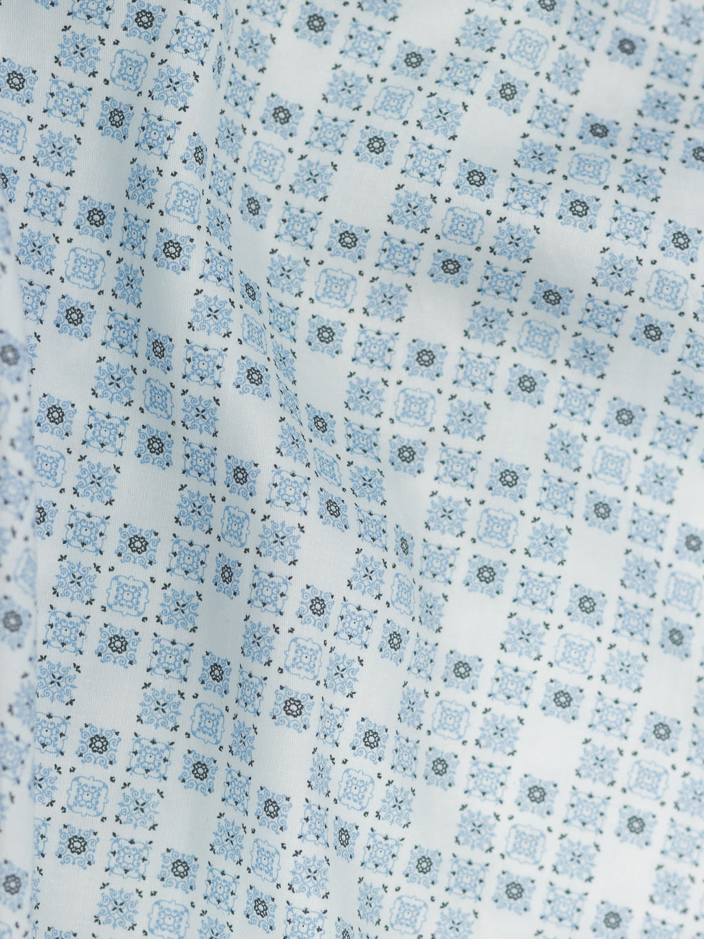 Abstract Mosiac-Blue Vanilla Printed Shirt