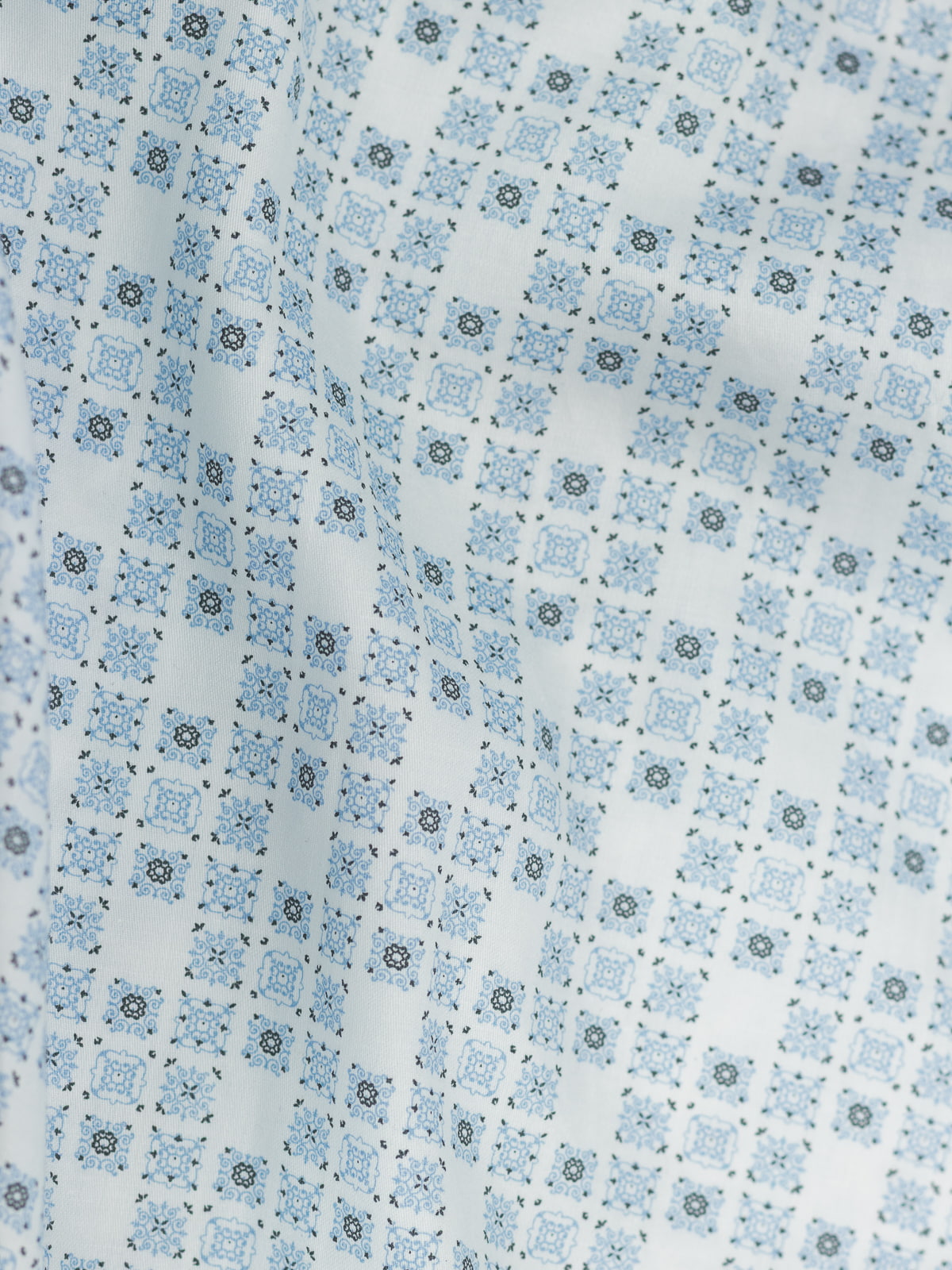 Abstract Mosiac-Blue Vanilla Printed Shirt