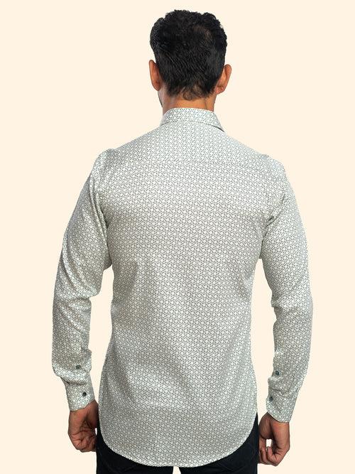 Billie Geometry Vanilla Printed Shirt