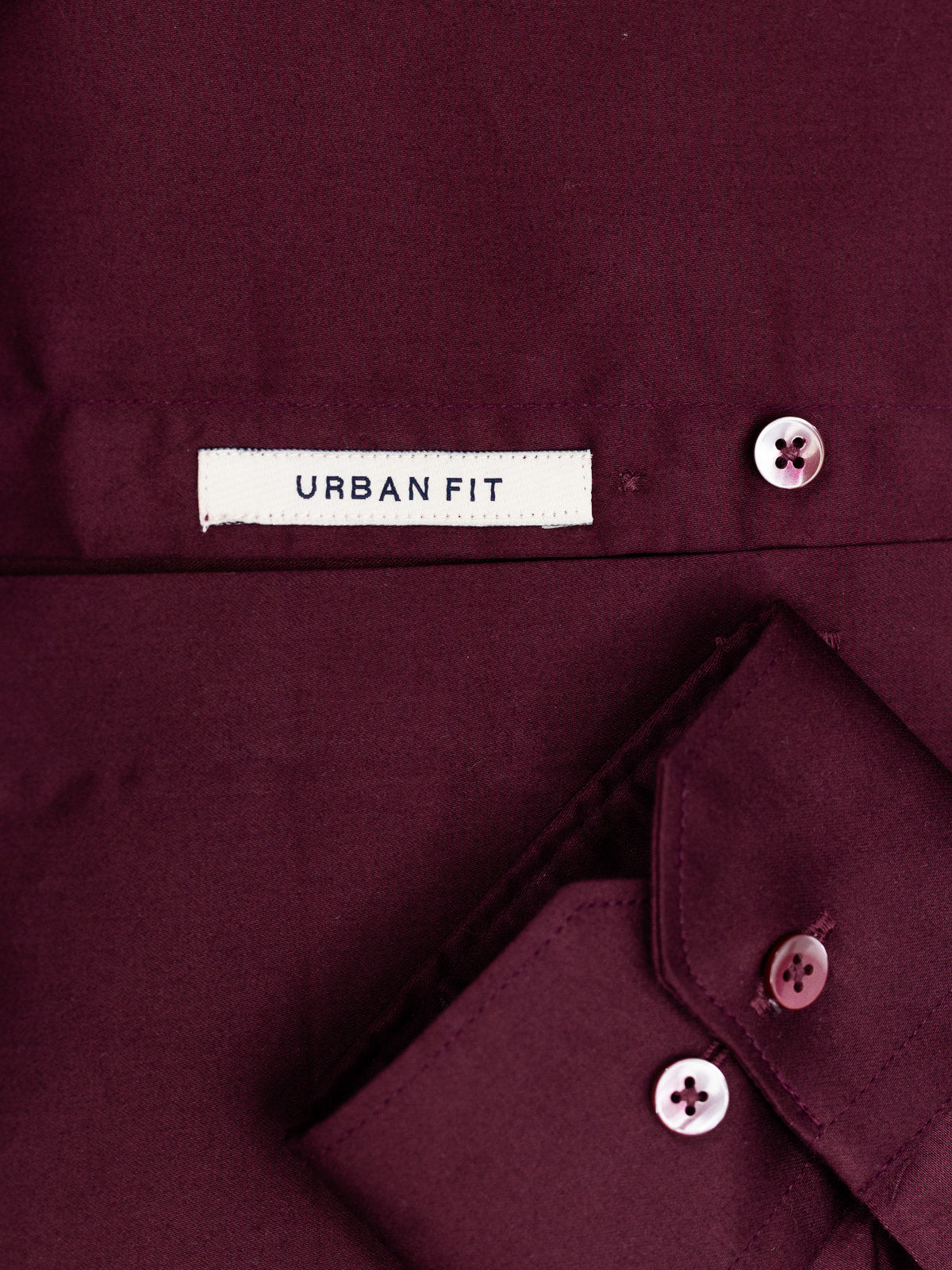 Wine Maroon Lycra Plain Shirt