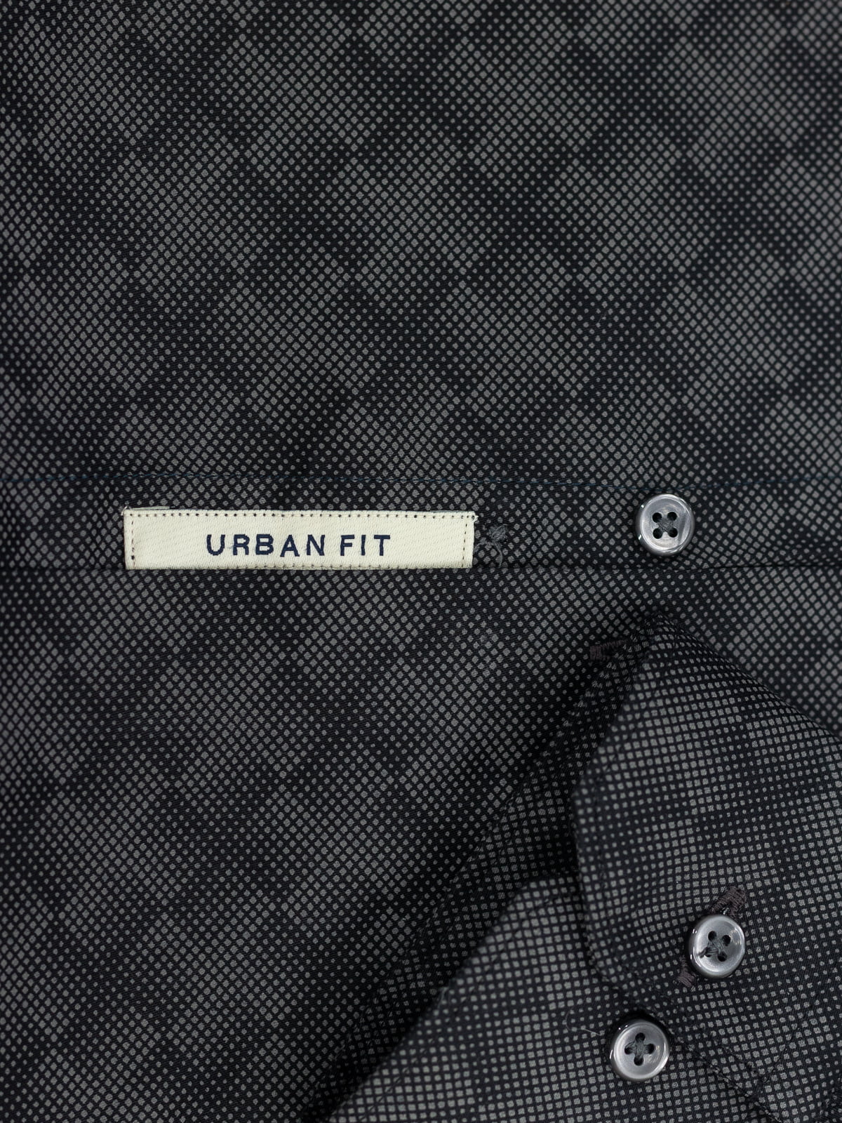 Diamond Mesh Black Printed Shirt