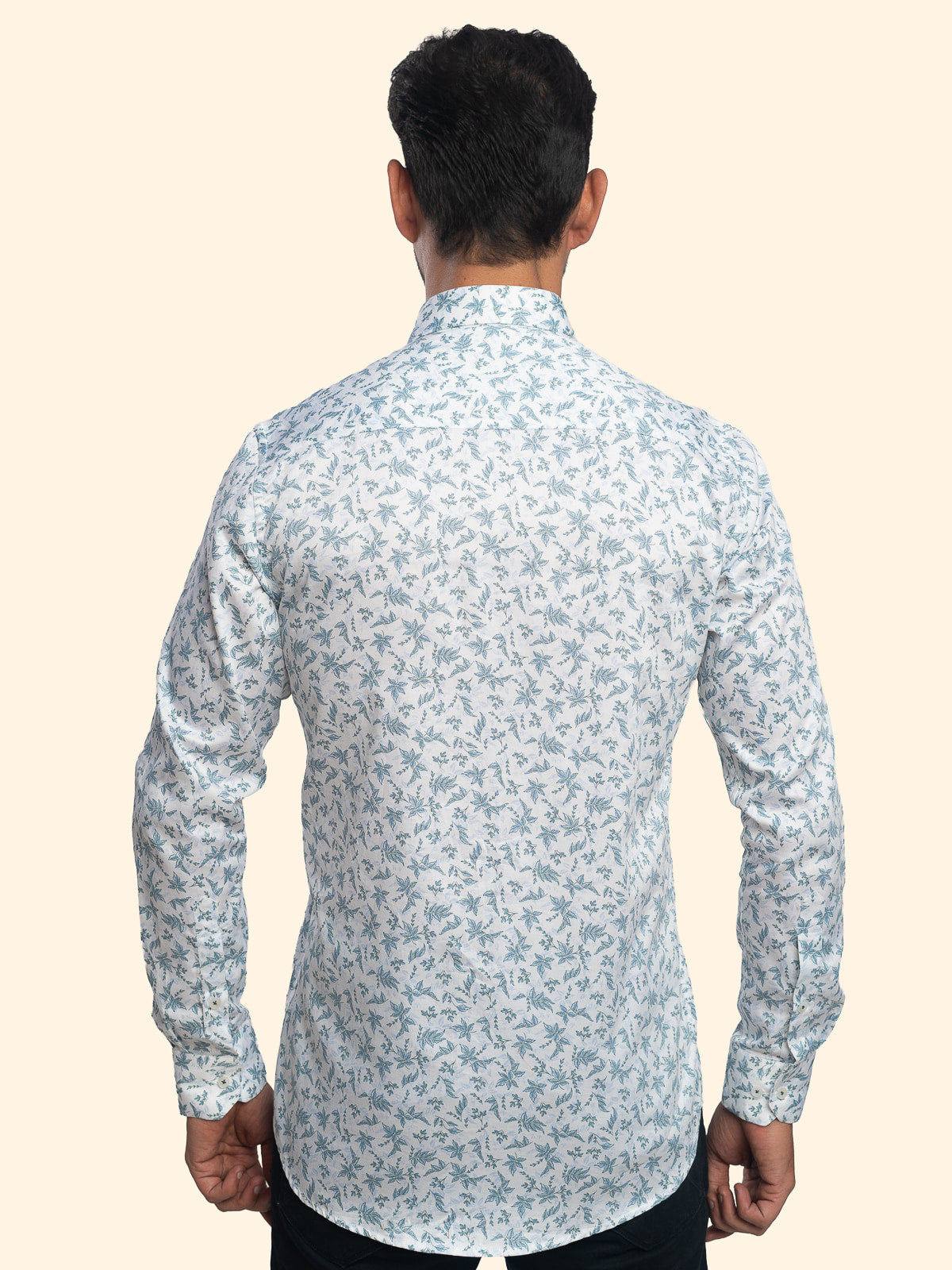 Floral-Teal Vanilla Printed Shirt