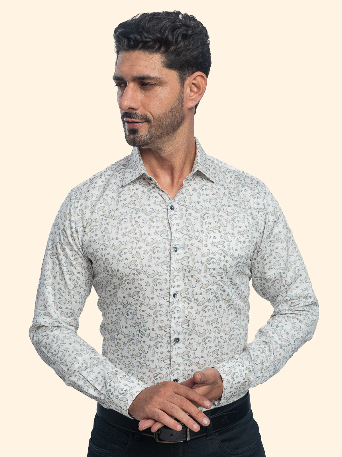 Floral-Green Vanilla Printed Shirt