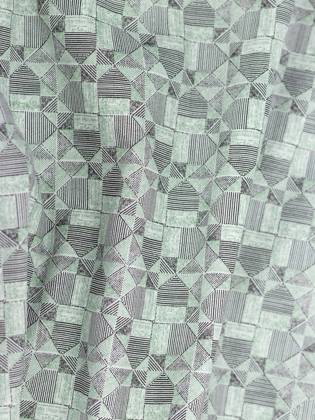 Geometry Dusted Green Printed Shirt