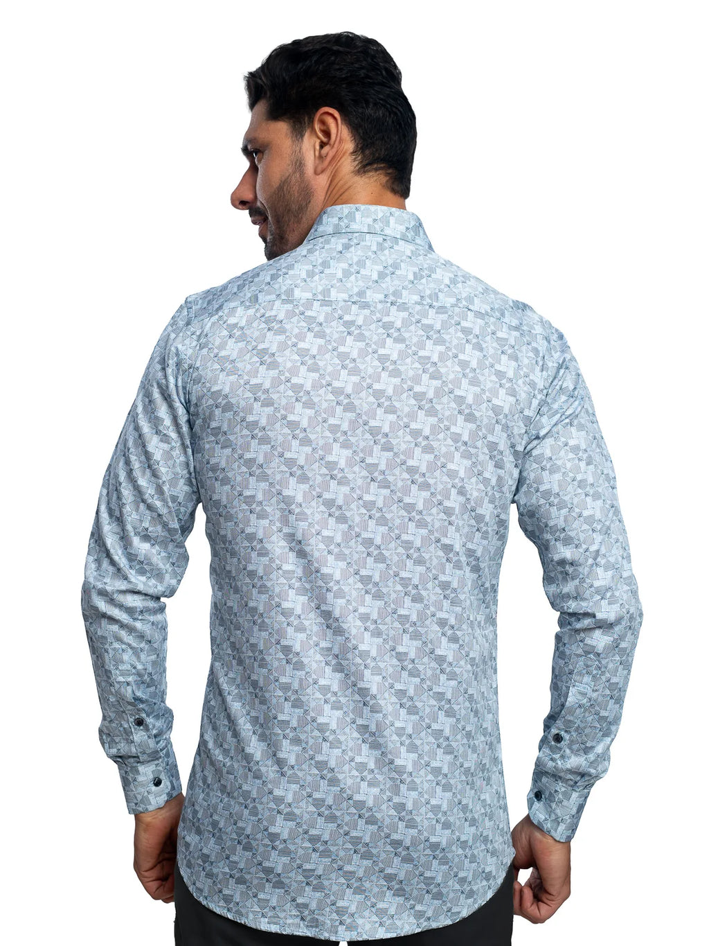 Geometric Print Shirt in Blue