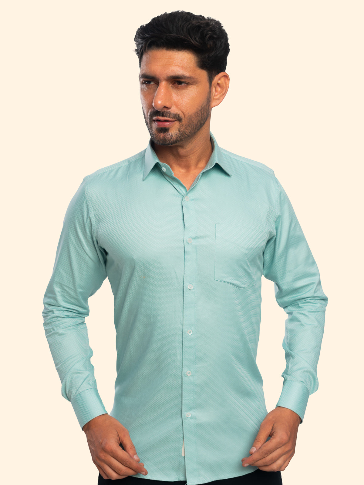 Rusty Teal Dobby Solid Shirt