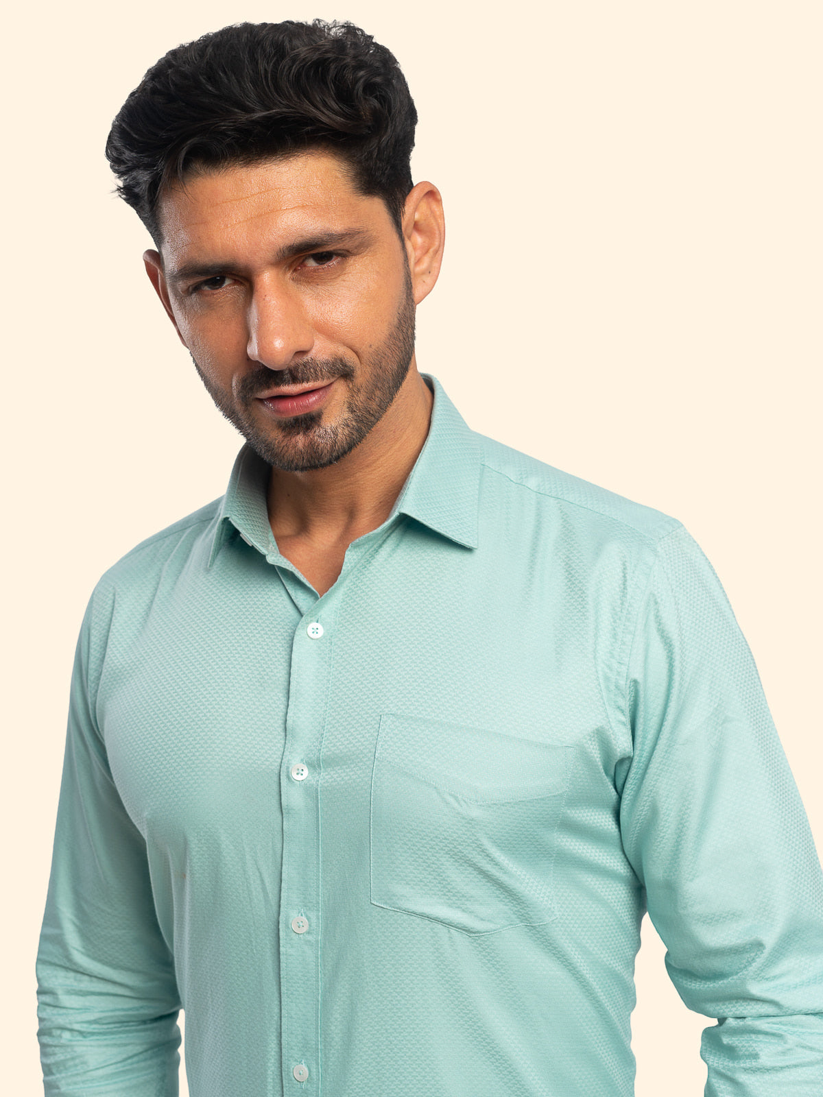 Rusty Teal Dobby Solid Shirt