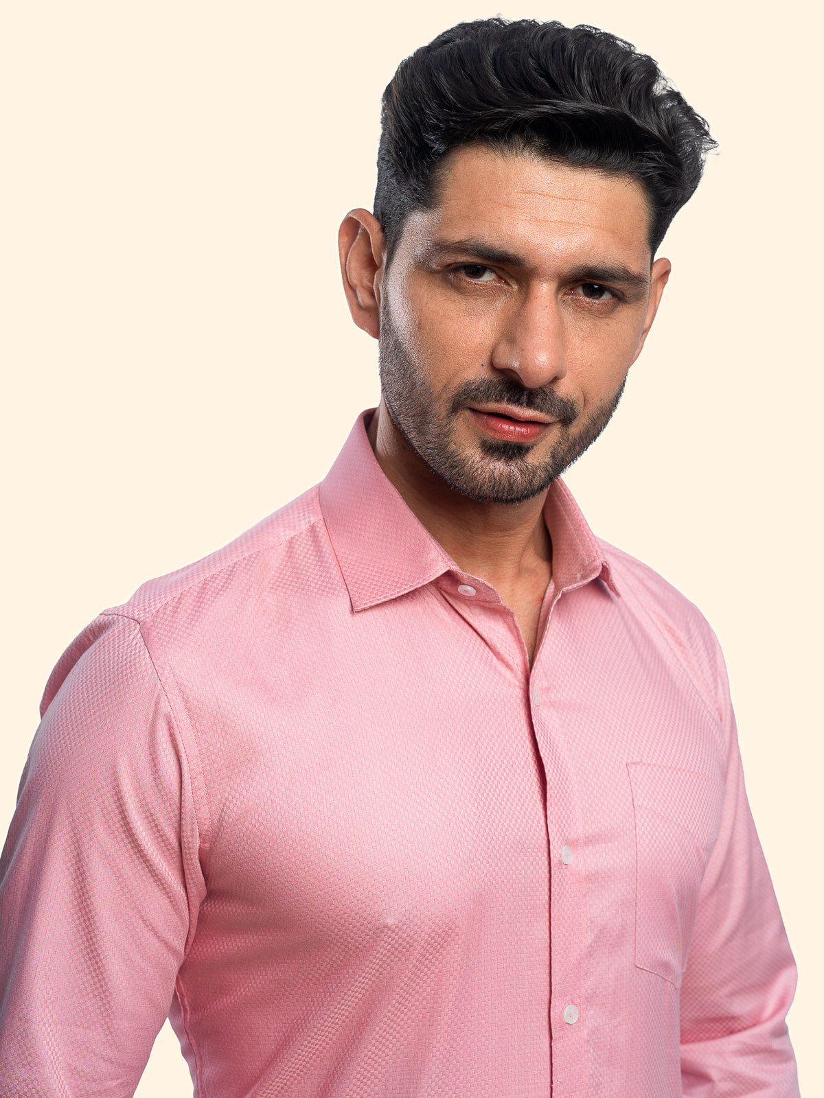 Rusty Pink Dobby Solid Shirt