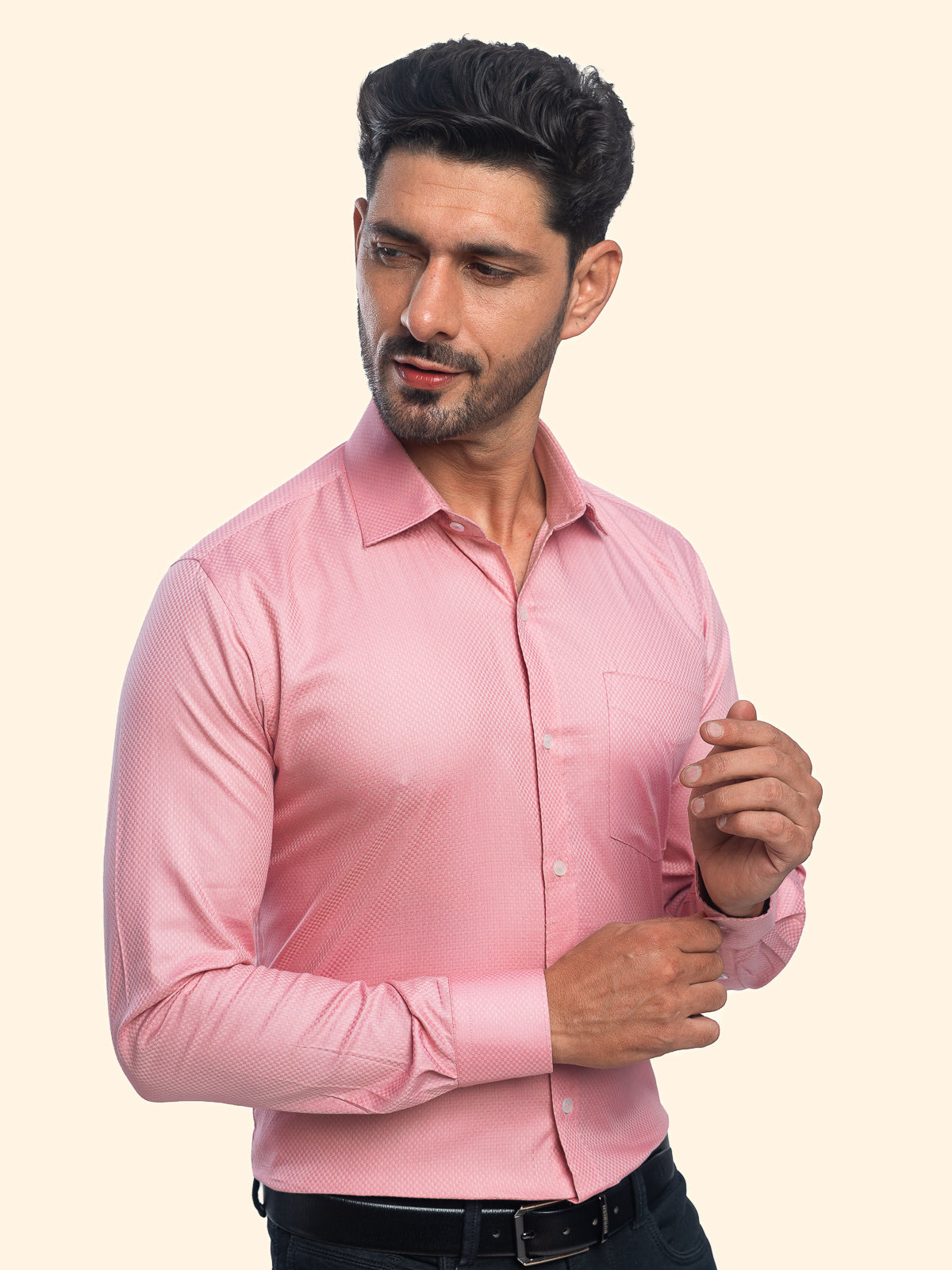 Rusty Pink Dobby Solid Shirt