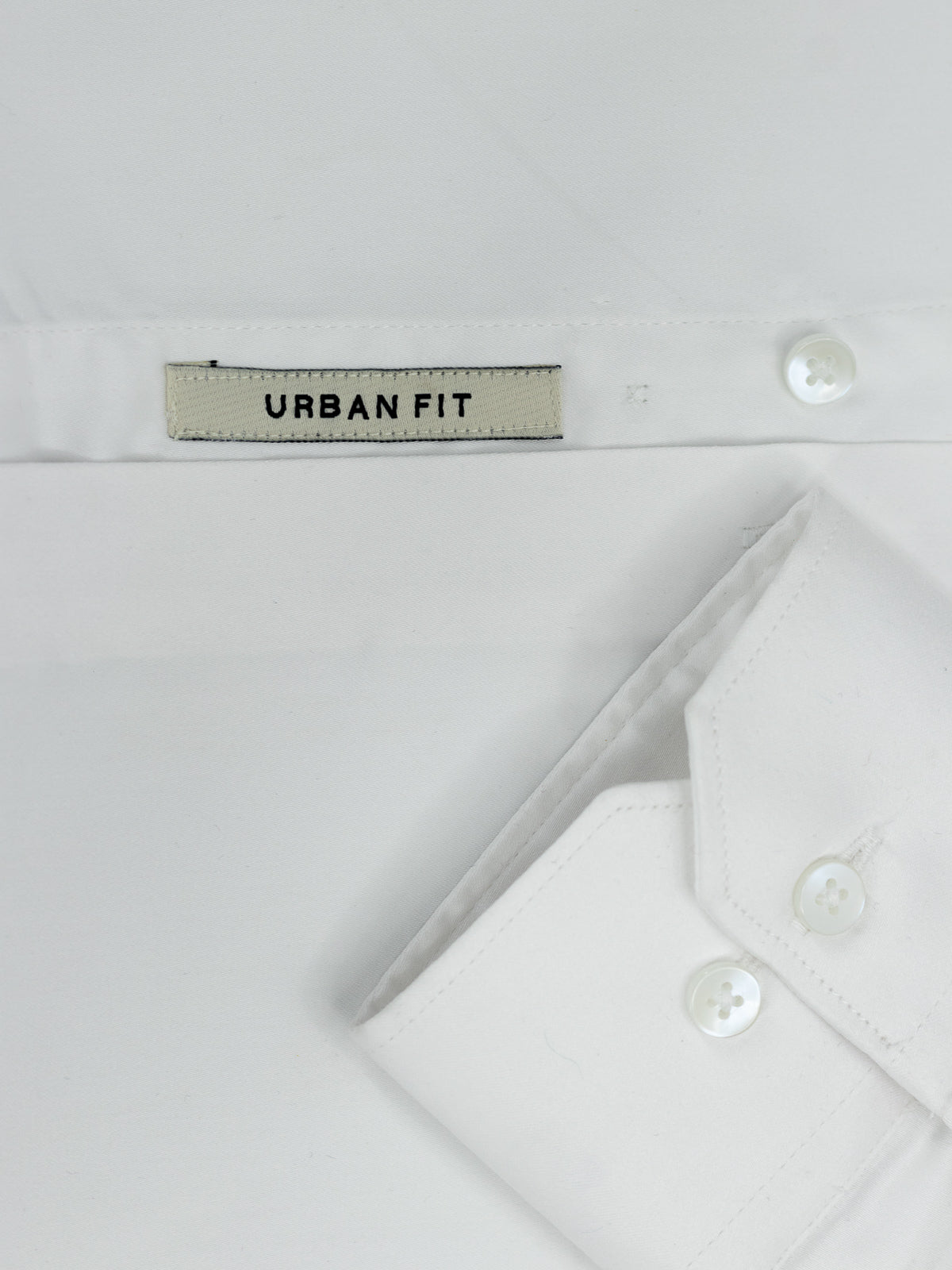 Lunar White Lycra Plain Shirt