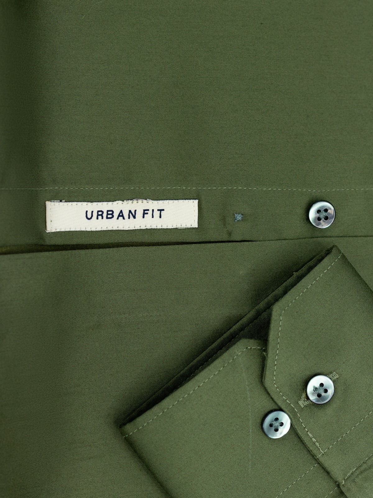 Olive Green Lycra Plain Shirt