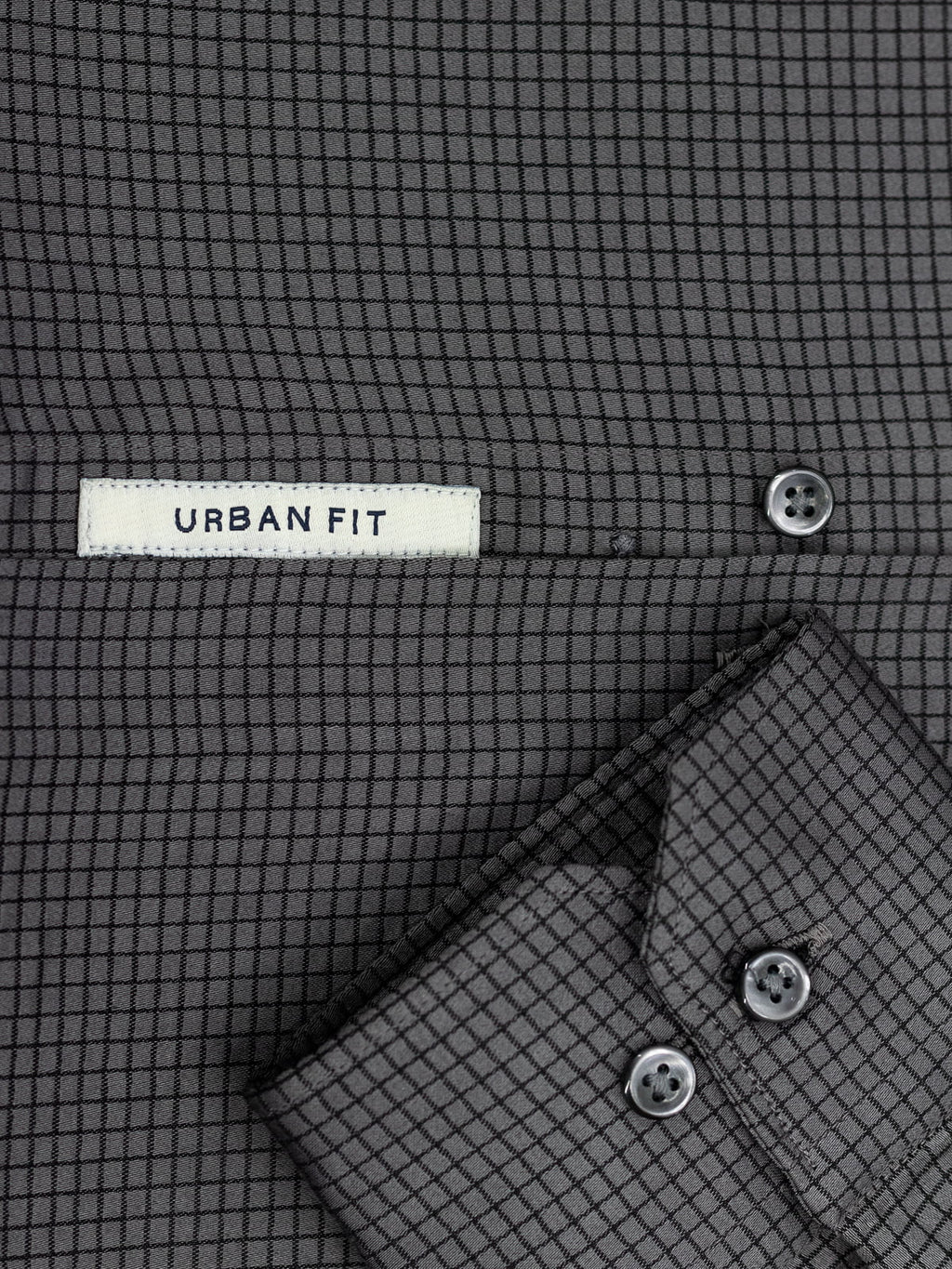Oxford Grid Black Checked Shirt