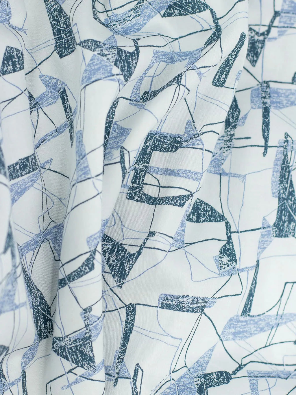 Slate Blue Linear Art Print