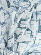 Slate Blue Linear Art Print