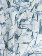 Slate Blue Linear Art Print