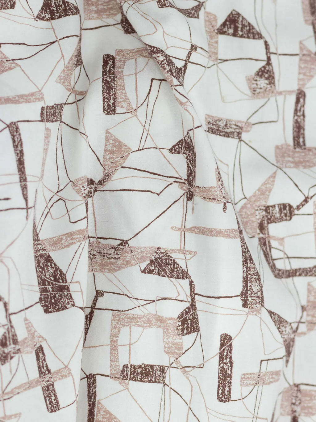 Earth Brown Linear Art Print