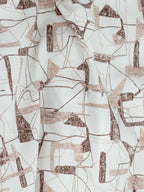 Earth Brown Linear Art Print