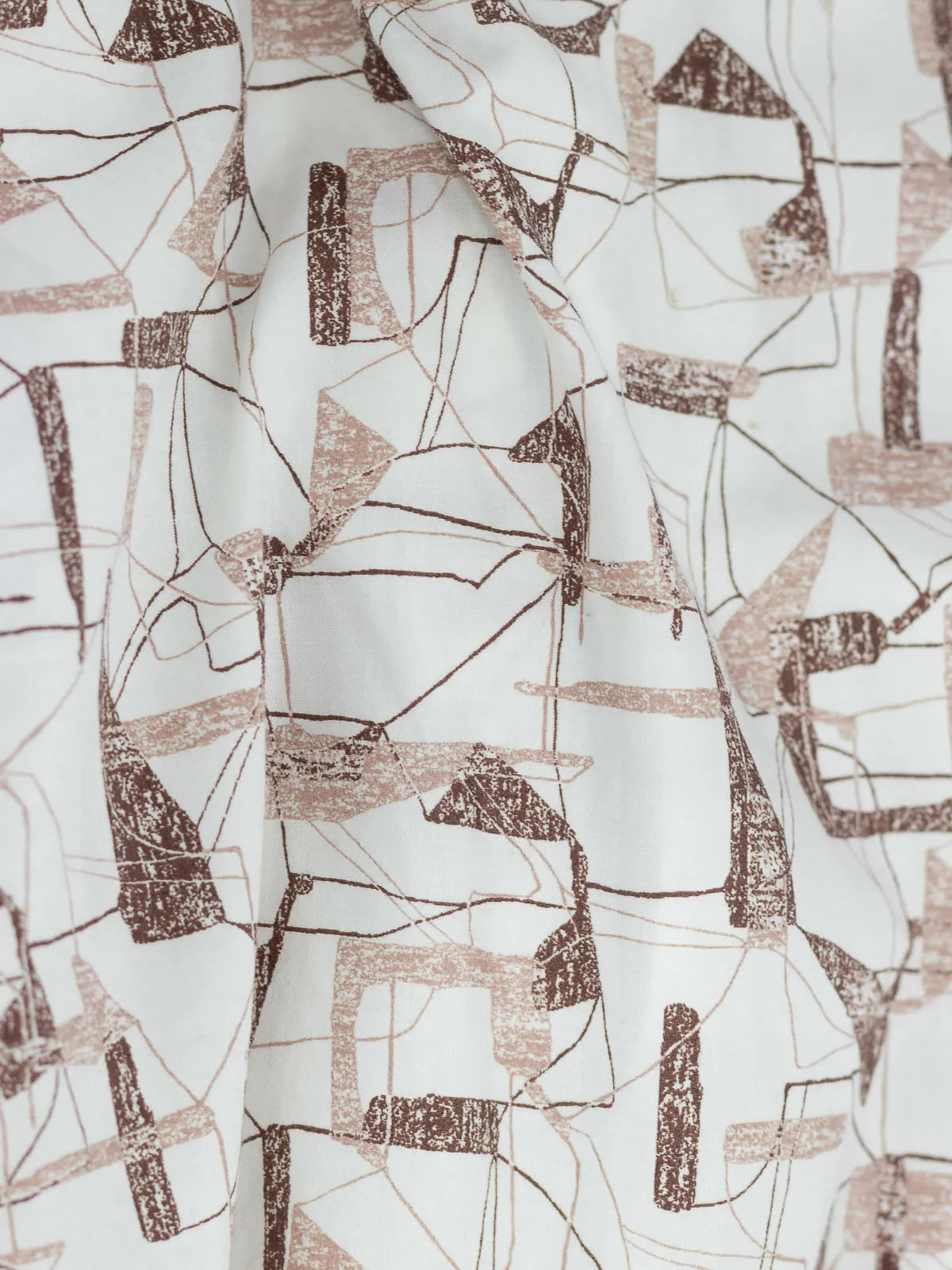 Earth Brown Linear Art Print