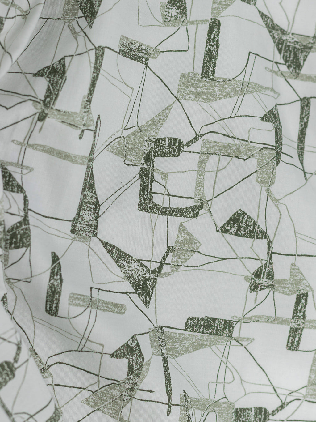 Abstract Print Shirt in Green & White