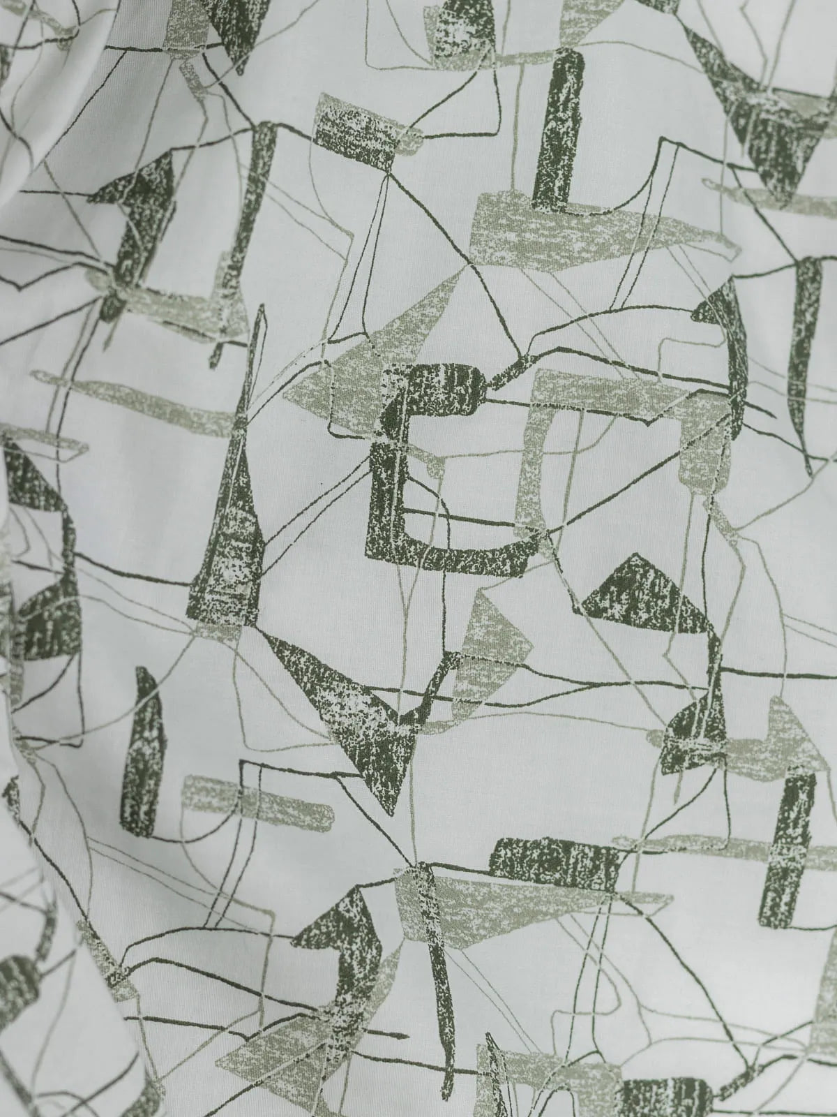 Sage Green Linear Art Print