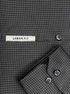 Charcoal Grey Mini Checks Stretch