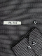 Charcoal Grey Mini Checks Stretch