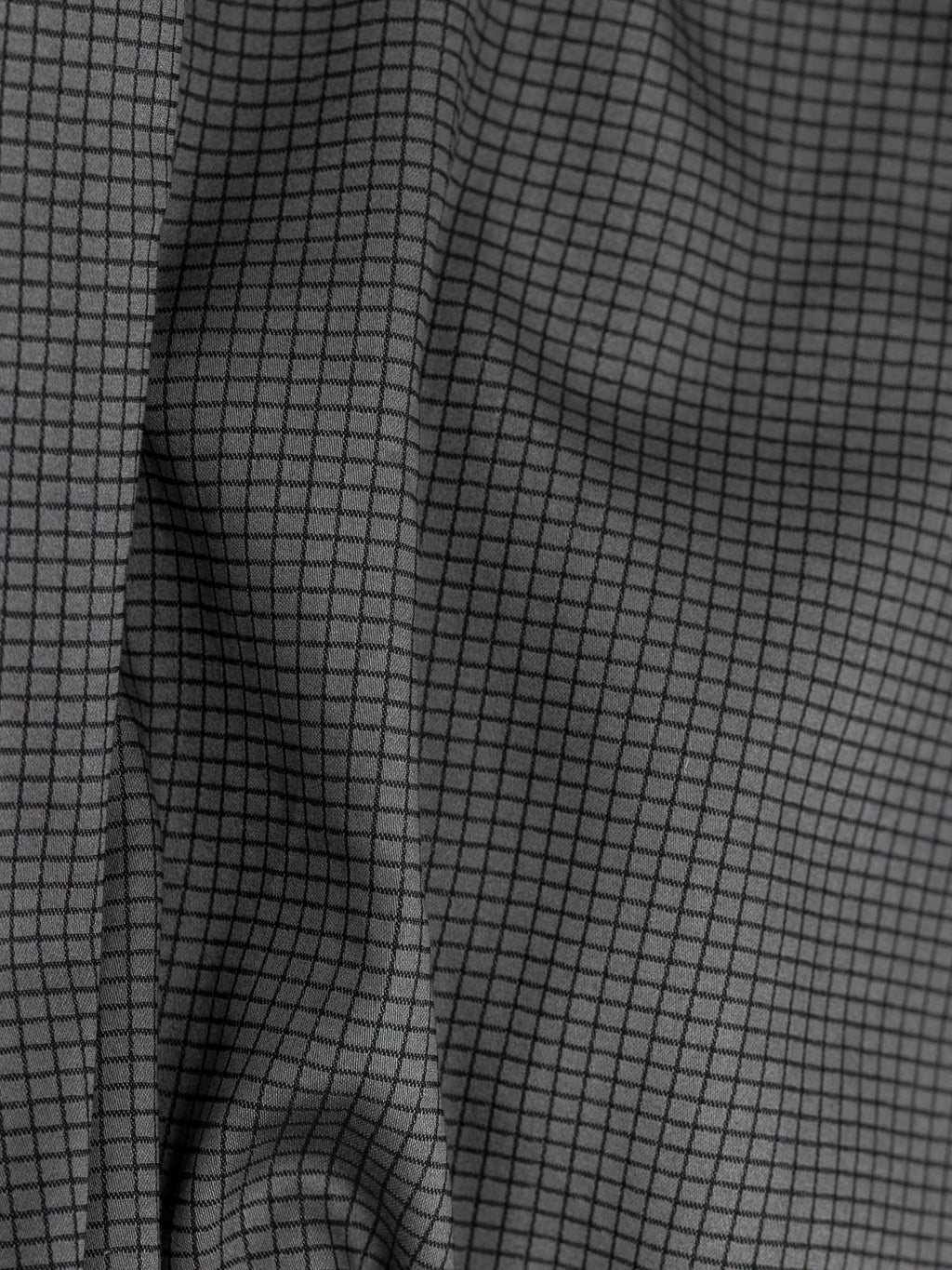 Grid Check Stretch Shirt in Black