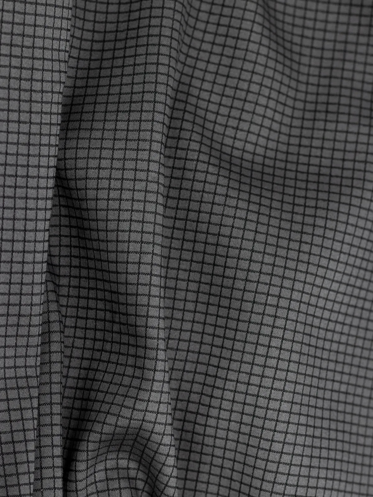 Charcoal Grey Mini Checks Stretch