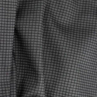 Charcoal Grey Mini Checks Stretch