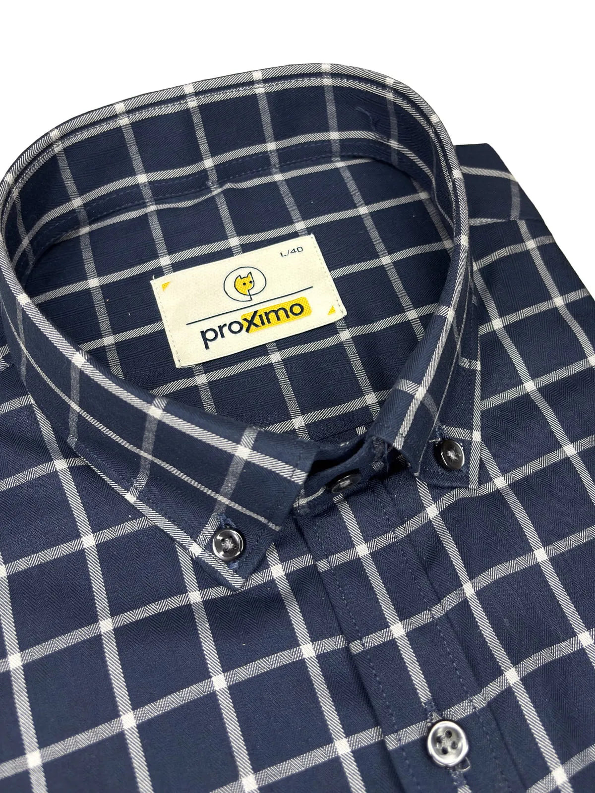 Navy Blue Windowpane Checks