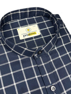 Navy Blue Windowpane Checks