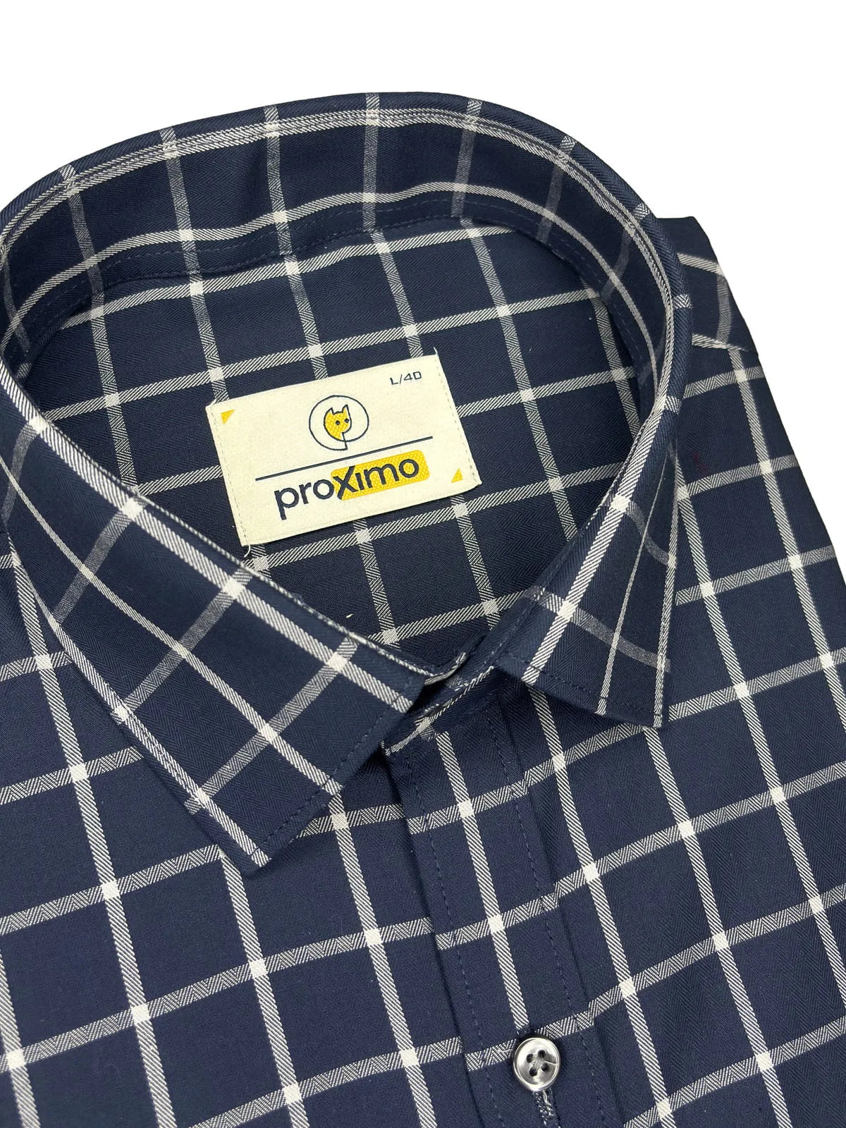Navy Blue Windowpane Checks