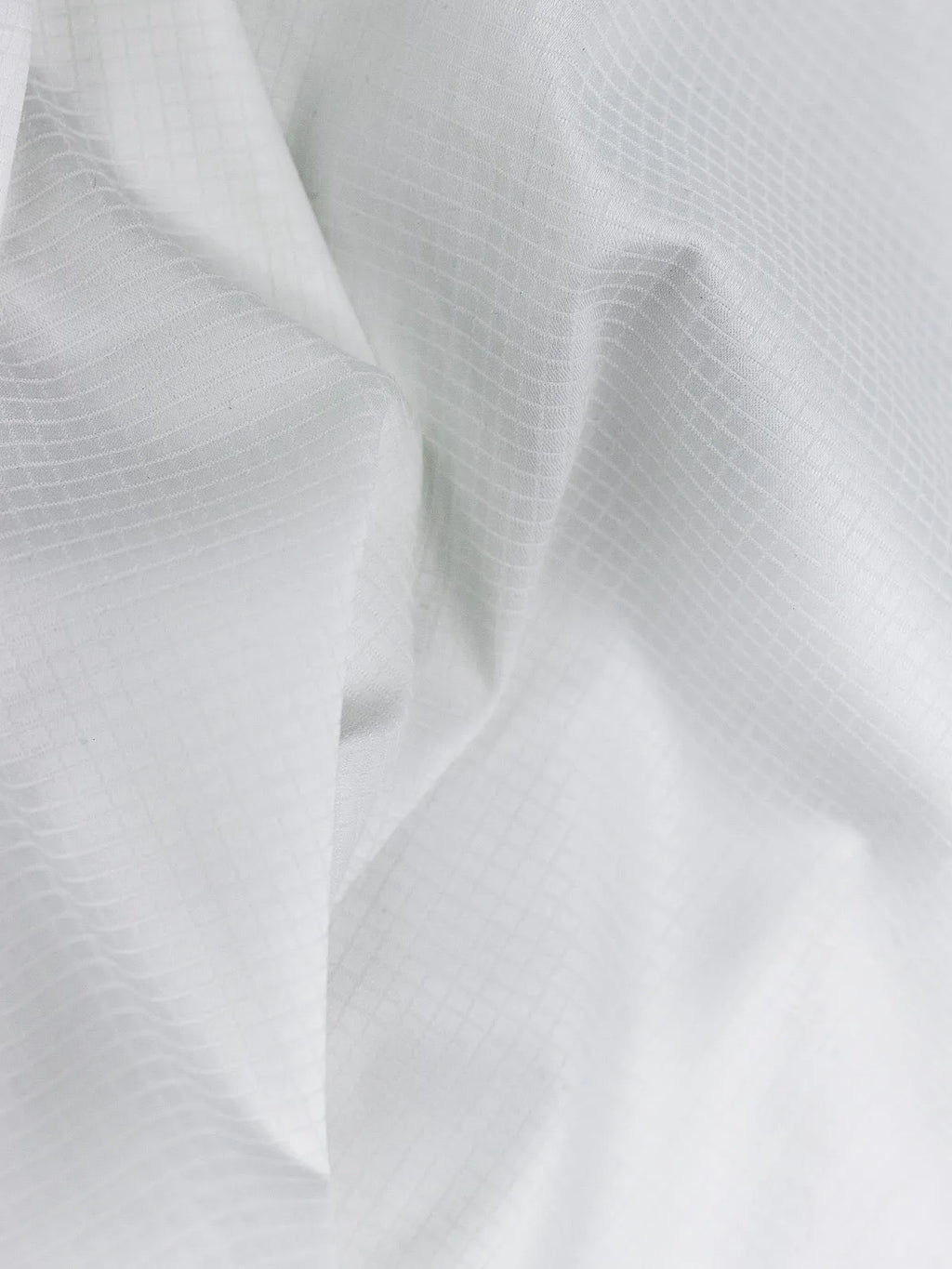 Pure White Mini Checks Stretch