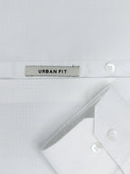 Pure White Mini Checks Stretch