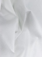 Pure White Mini Checks Stretch