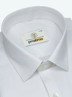Pure White Mini Checks Stretch