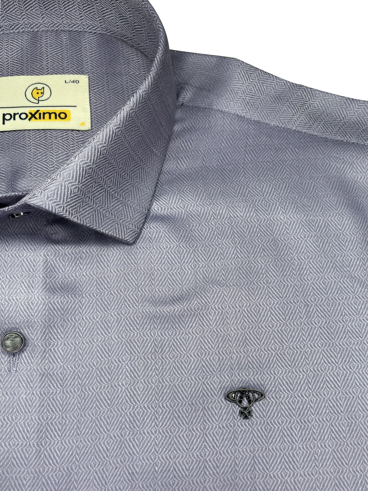 Dobby Shirt in Dull Purple