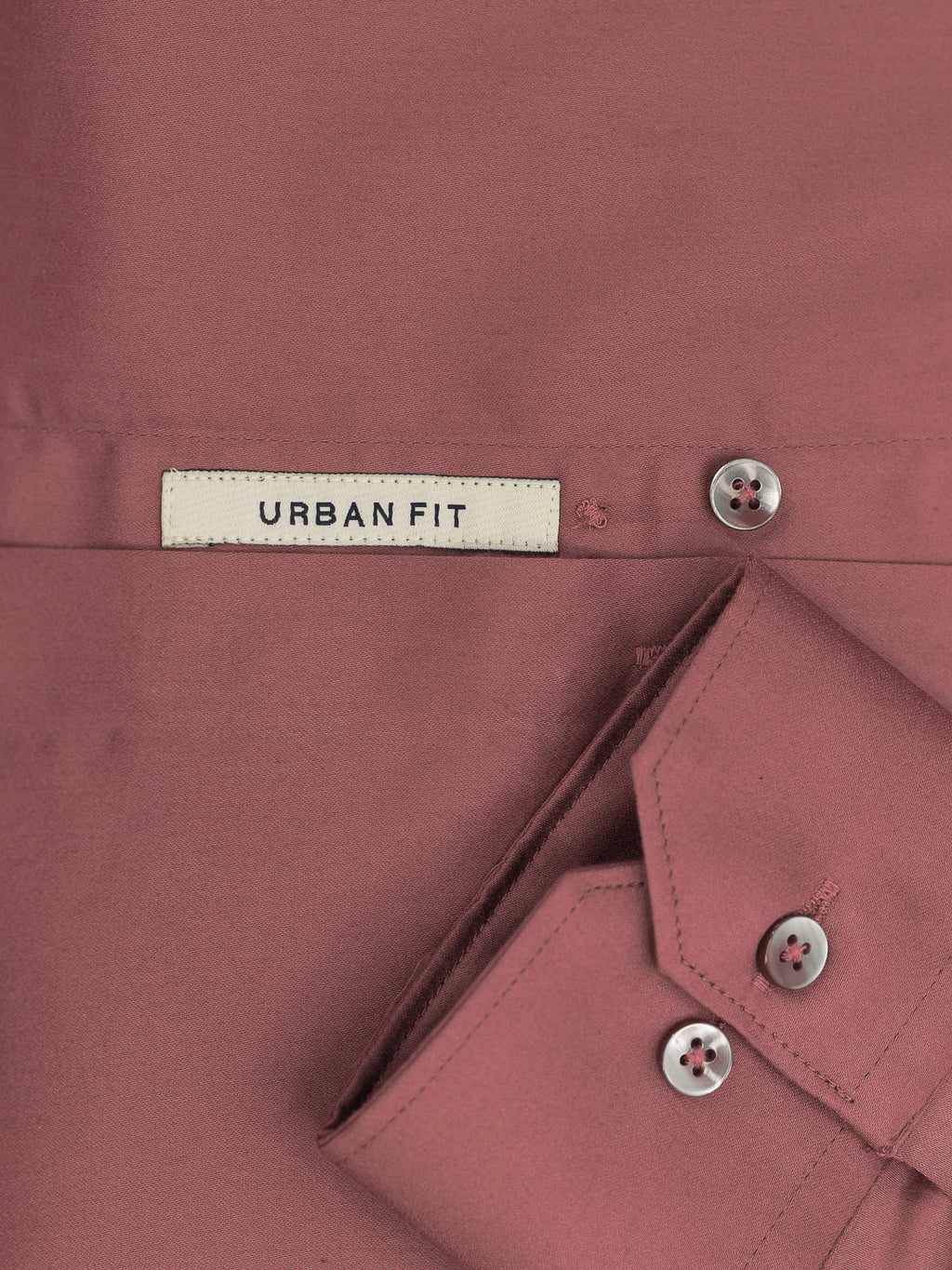 Solid Stretch Shirt in Muted Red