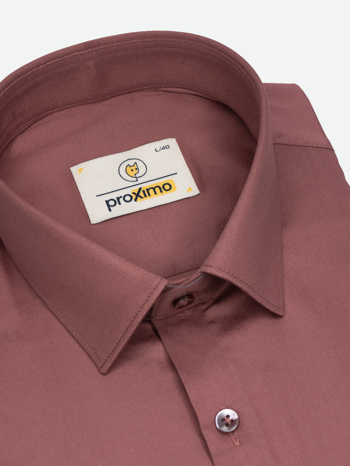 Solid Stretch Shirt in Muted Red