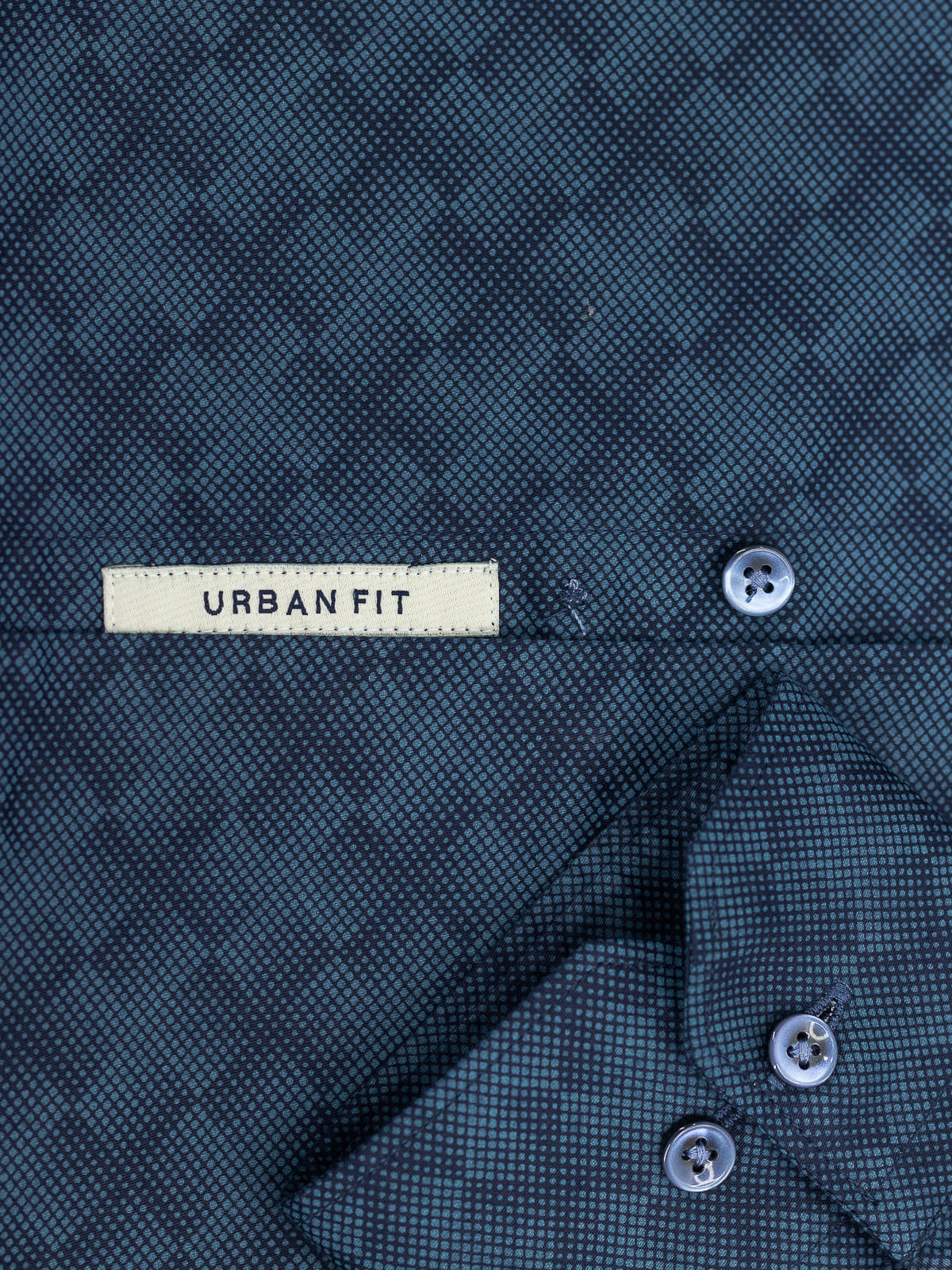 Geometric Print Shirt in Ocean Blue