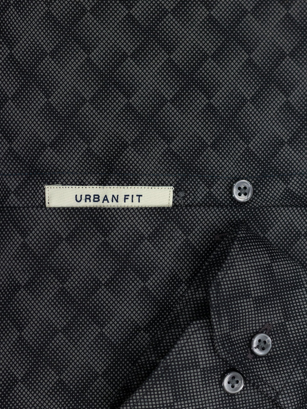 Geometric Print Shirt in Black