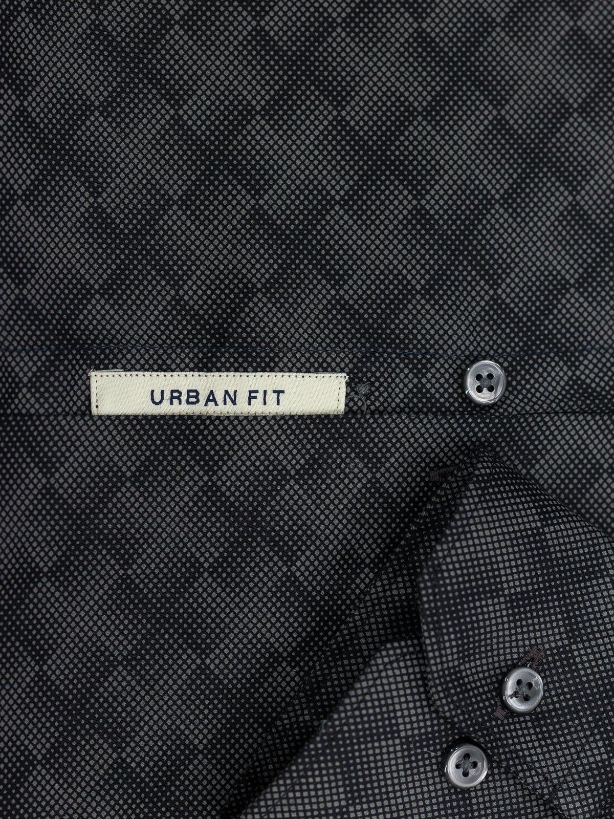 Geometric Print Shirt in Black