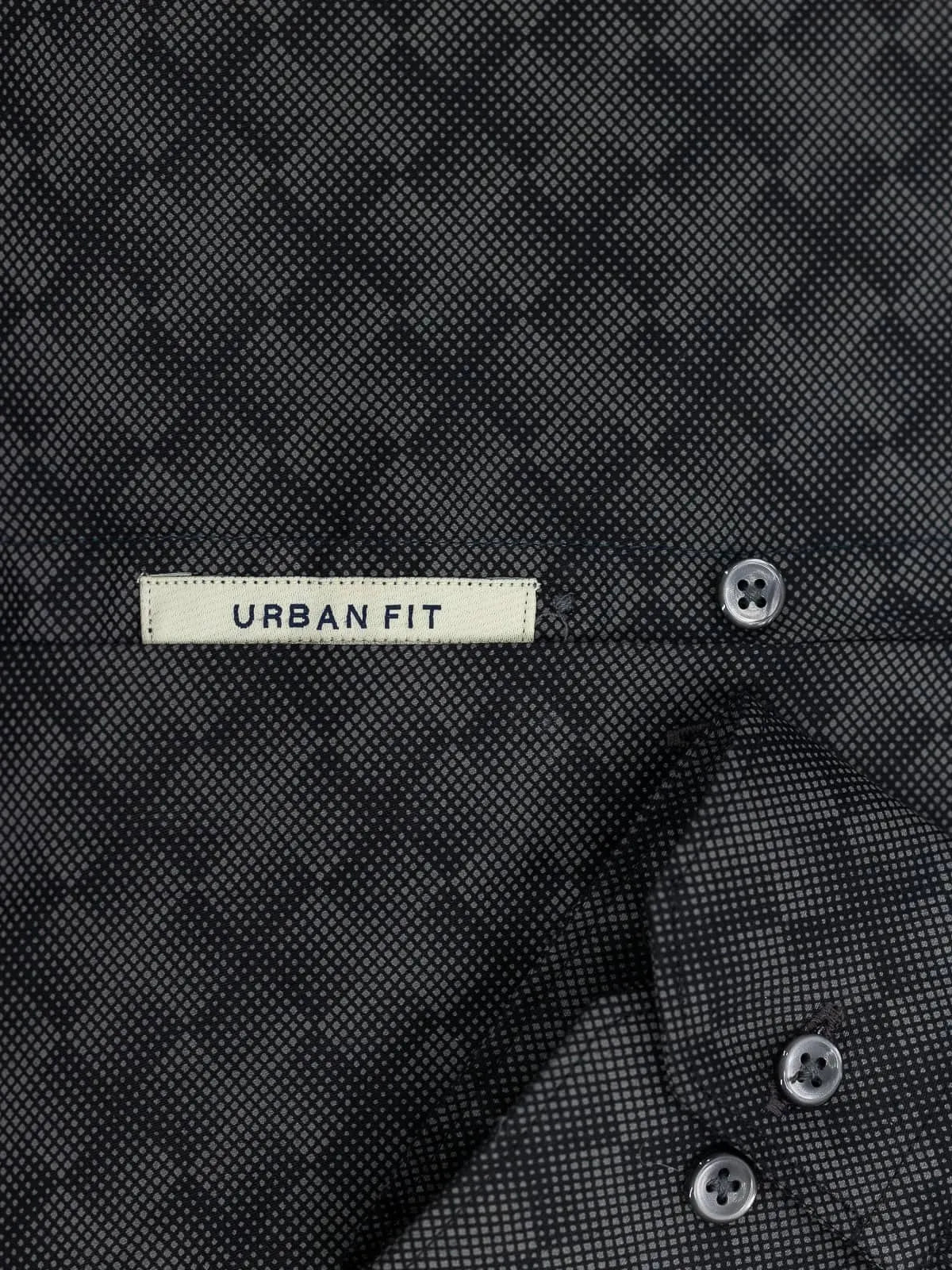 Charcoal Black Digital Pixel Print